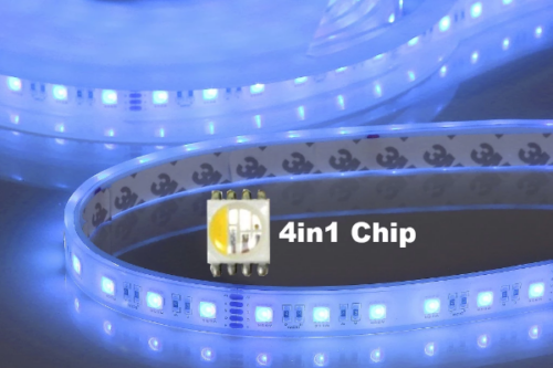 Flex Stripe 24V, 19.2W, RGBW/2700K, CRI90, 60LED, IP68, 14,5mm