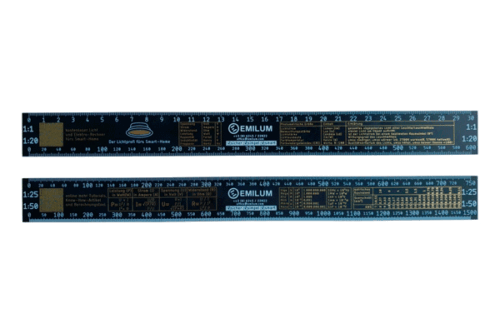 Maßstabs-Lineal für Elektro- Lichtplaner & Bauherren