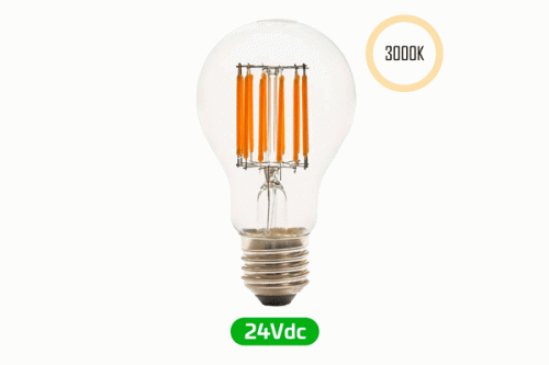 LED-Filament 24V, 8W, 3000K, E27