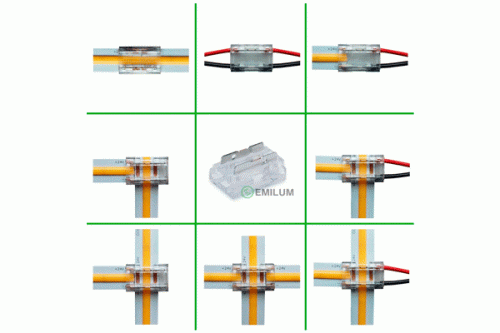 LED Verbinder, 2-polig, 8mm, LED-Kabel-Universal, COB